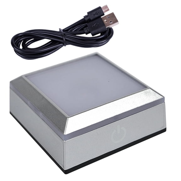 LED Touch Sensitive Crystals Atmospheres Lamp Base Featuring Dimmable Light for Jewelry Display and Home Decoration
