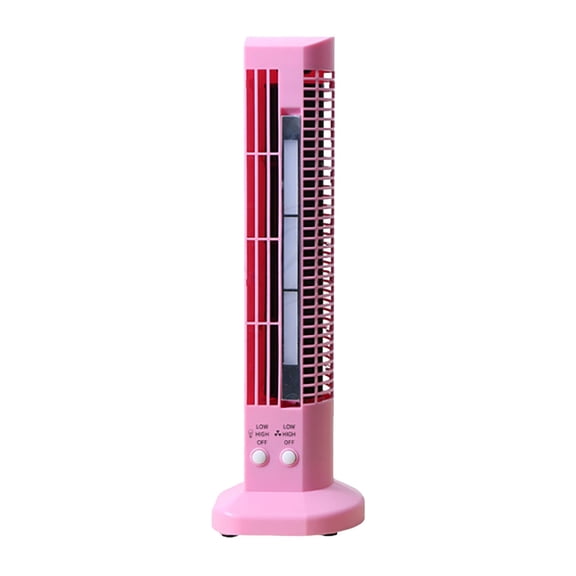 LED Tower Fan With Side Light Portable USB Powered Electric Fan With Powerful Airflow Quiet Operation Mini Standing Air Conditioner Air Fan For Home Office Desktop Fan