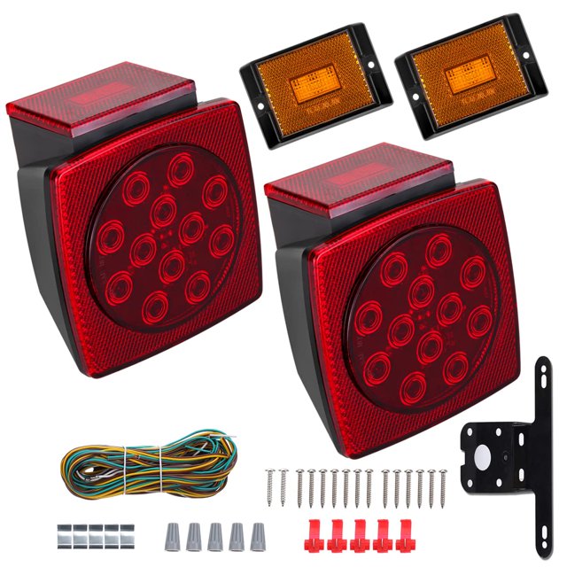 LED Trailer Light Kit, 2PCS Trailer Lights w/Wire Harness & Bracket