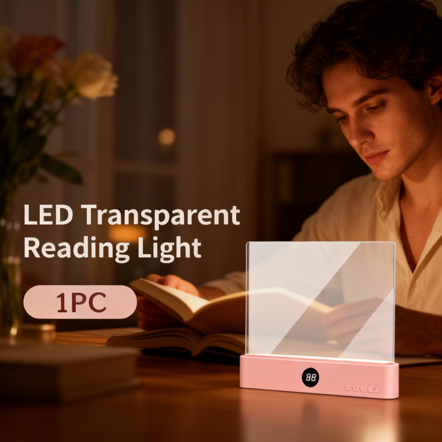 Ready Reader Light LED Transparent Reading Light for Bedtime Reading, Adjustable ...