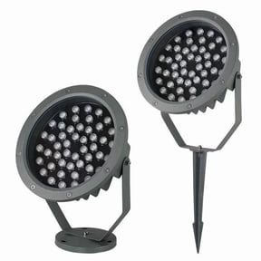 LED Tree Spotlights - Waterproof Outdoor Uplights for Gardens, Lawns & Pathways, Adjustable Angle Flood Lights - Durable Plug-In Landscape Lighting with Ground Spike & Base Mount B