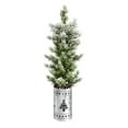 thumbnail image 1 of Evergreen LED Tree in Tin Pot with Tree Cut-out Table Decor, 1 of 4