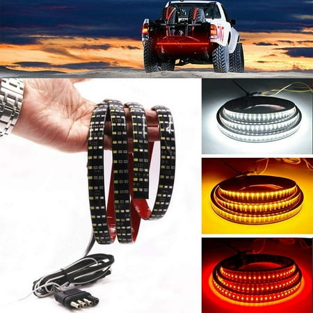 LED Truck Tail Signal Strip Tailgate Light Bar 3Row Reverse Brake