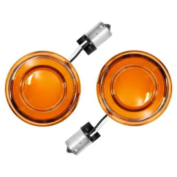 LED Turn Signal Bullet Light Lens 1156 Indicator Fit For Harley Dyna Touring