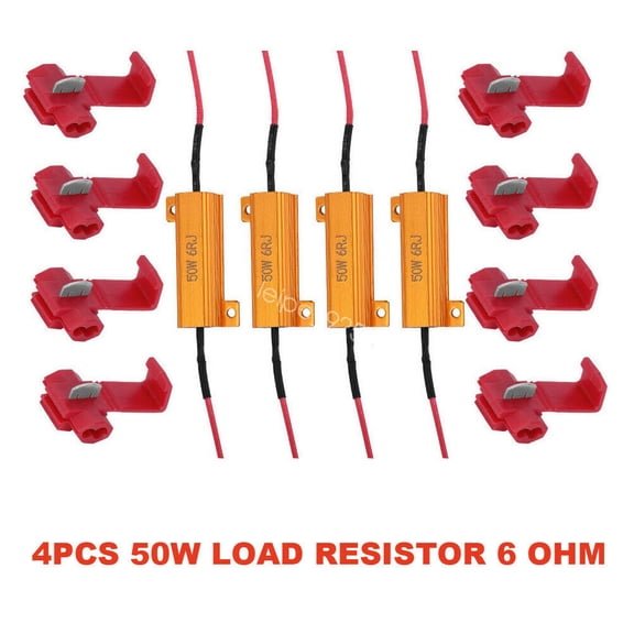 LED Turn Signal Light Blink Flash Fix Load Resistors 4X of 6 OHM 50W LED Bulbs