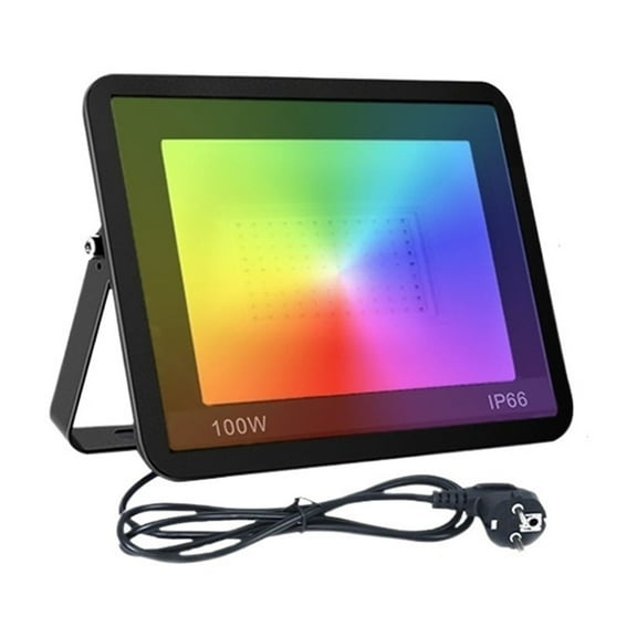 LED Tuya Intelligent RGB Spotlight Outdoor Lighting 30W 50W 100W Adjustable Light With Voice Control Floodlight ,Save Energ