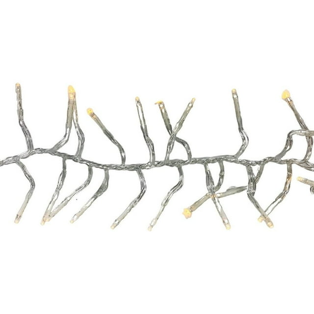 LED Twinkle Cluster Lights 12.4Ft Warm White w/ Clear Strand Connect