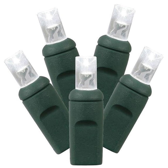 LED Twinkle End Connecting 6 in. Spacing 35 ft. Long Light Set with Pure White Lights
