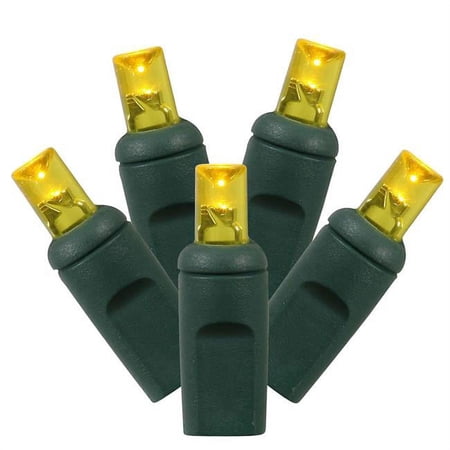 LED Twinkle End Connecting 6 in. Spacing 35 ft. Long Light Set with Yellow Lights