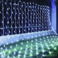 thumbnail image 1 of LED Twinkle Lights Fairy Net String Light ,8 Modes Plug-in Christmas Bush Lights, Connectable Waterproof Mesh Lights for Trees, Garden, Outdoor, Christmas Decorations (White,3X2m), 1 of 9