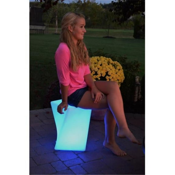 LED-Twisted Stool with remote  charging cord (weatherproof)