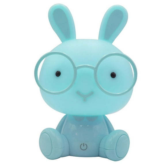 LED USB Cartoon Wearing Glasses Cute Cute Rabbit Decoration Bedroom Night Lamp Table Lamp Toddler Girl Baby Lamp