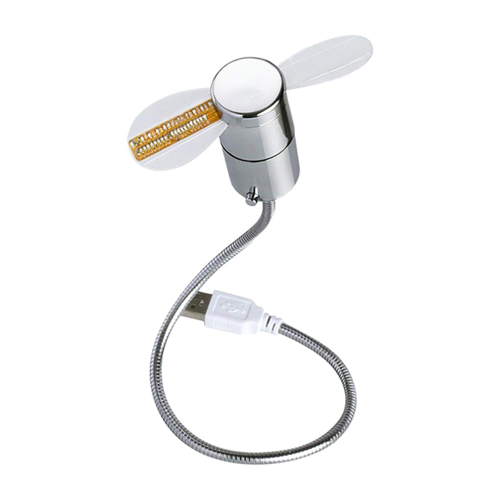 LED USB Clock Fan Cooling Fan Flexible Intelligent Memory Function