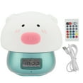 LED USB Wakeup Silicone Tap Lamp Recording Sound Pig Alarm Clock