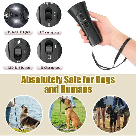 LED Ultrasonic Dog Training Device, Anti-Bark Control, Laser Pointer for Behavior Training, Rechargeable