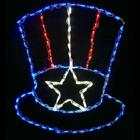 LED Uncle Sam Hat RWB - Brite Ideas Decorating