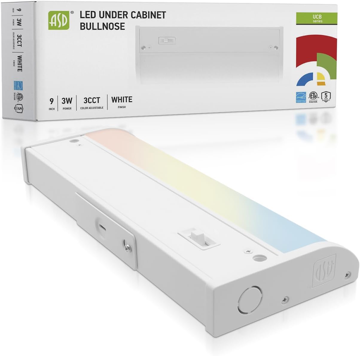 LED Under Lighting, 9 inch 3W 202 LM, Dimmable Hardwired Under