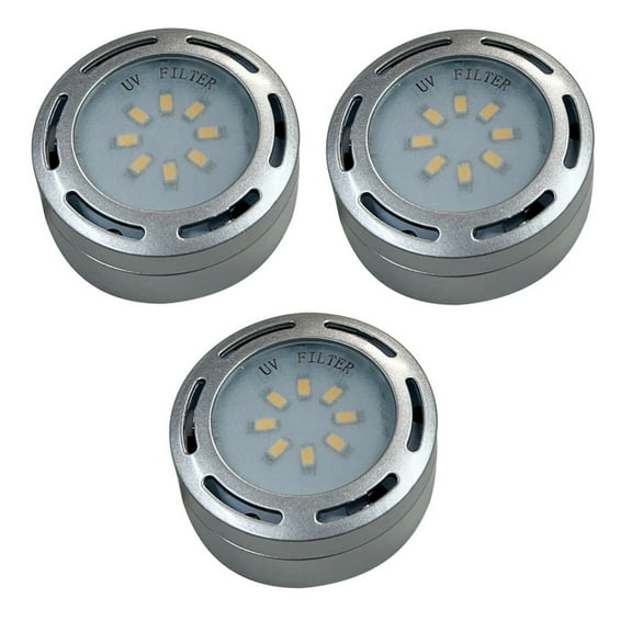 LED Under Cabinet Puck Light Accent Kit 120V Nickel (Set Of 3)