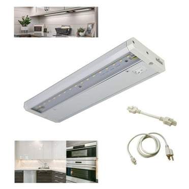 LED Under-Cabinet or Closet Lights - Dimmable, Direct Wire or Plug-in, 400 Lumens, 3000K Warm White, 12-Inch