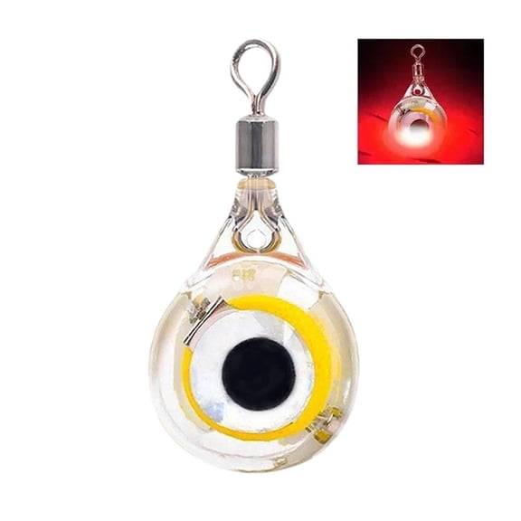 LED Underwater Fishing Lures, LED Lighted Bait Flasher, Deep Drop Fishing Lures, Waterproof Saltwater Night Fishings Gear with 3-Color Flash for Deep Sea, Ice & Freshwater Fishings