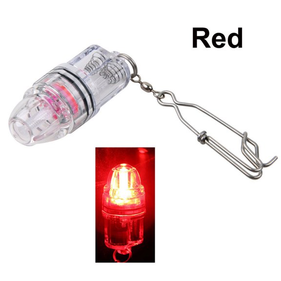 LED Underwater Fishing light Deep Drop Night Lamp RED FLASH Fish LED Light