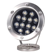 LED Underwater Submersible Light, 6W 12-24V Stainless Steel IP68 Waterproof Pond Fountain Spotlight, 26 ft / 7.9 Meters Cable for Pool, Fish Tank, Garden Landscape