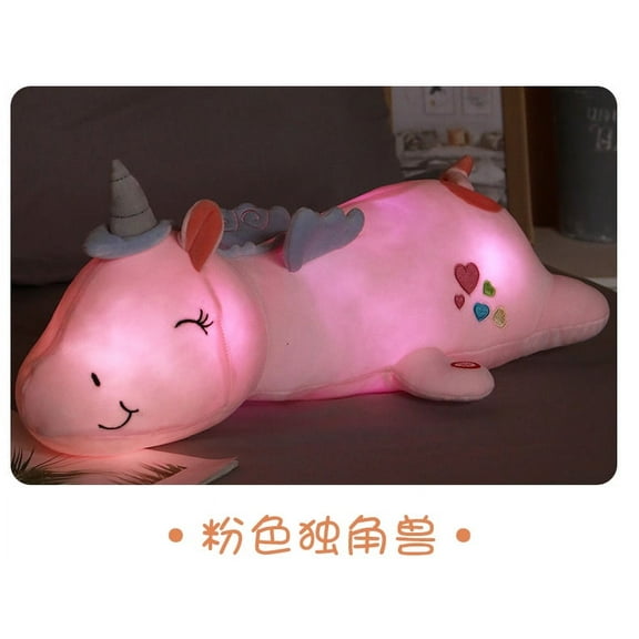 LED Unicorn Stuffed Animals Colorful Light up Soft Plush Toy Birthday Bedtime Pal Gift for Toddler