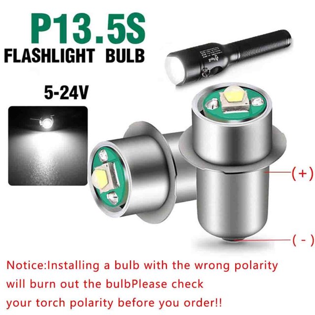 LED Upgrade Bulb 3W P13.5S PR2 LED Conversion Kit Bulbs for MagLite