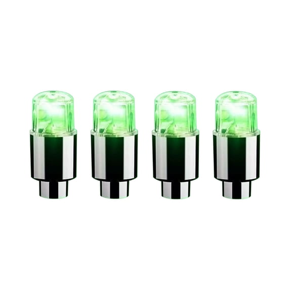 LED Valve Stem Caps Lights 4Pcs - Waterproof Tire Valve Cap Lights Rotating Flash Wheel Lights for Car Truck SUV Motorcycle Bicycle Tyre Dust Caps Night Riding