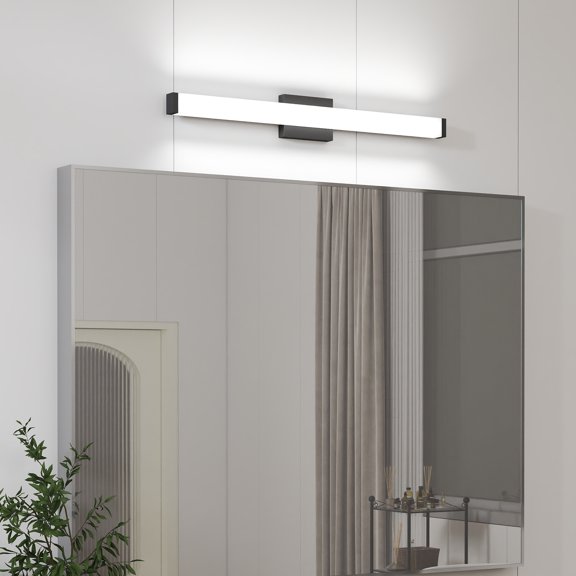 LED Vanity Light Bar, 33-Inch Dimmable Bathroom Wall Sconce, Matte Black Finish Modern
