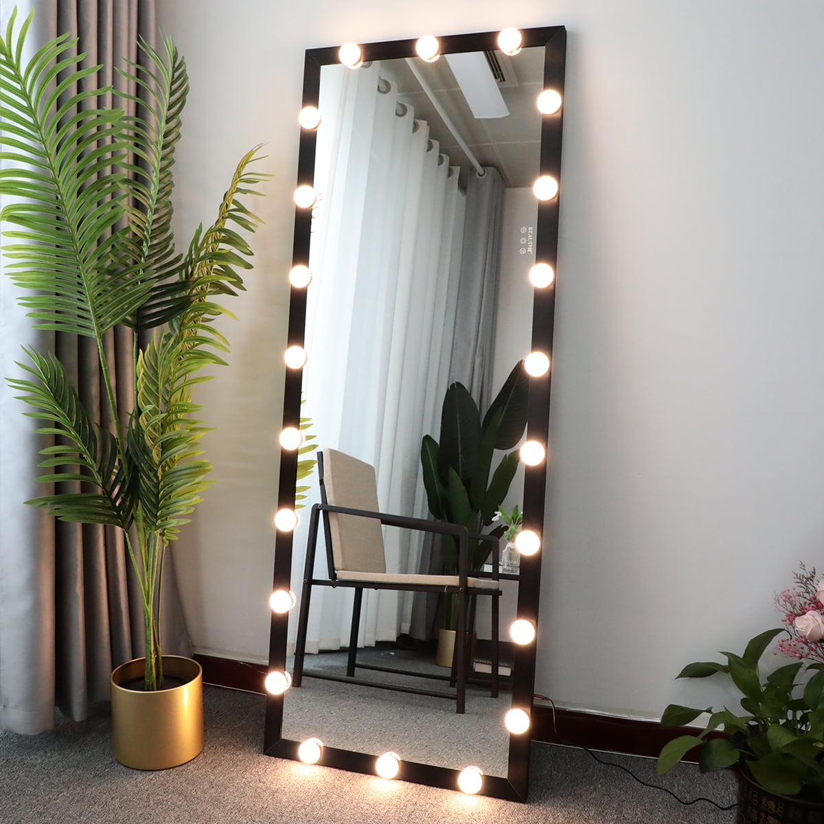 Miroir lumineux LED en pied, 50x135 cm, Dress