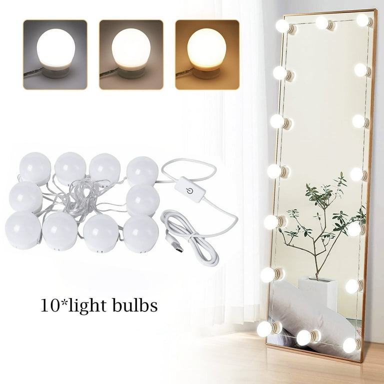 Mirror with led light bulbs shop