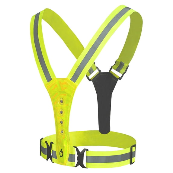 LED Vest under $5! Xqxayjr LED Reflective Vest with Strap, High Visibility Safety Vest for Running and Cycling, Adjustable LED Light Vest for Night Sports and Motorcycle