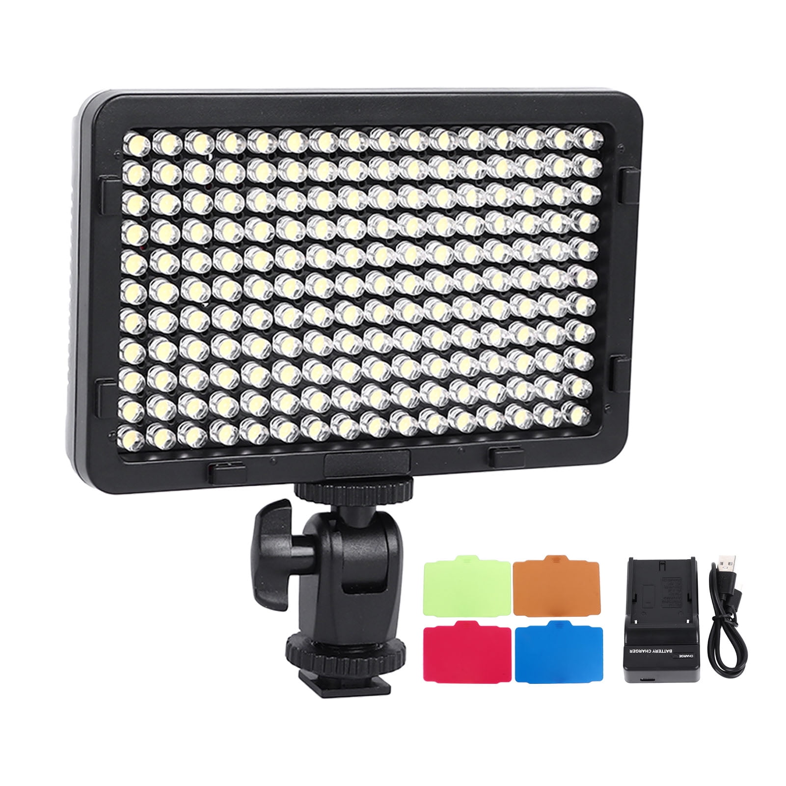 LED Video Light On Camera Mini Rechargeable 176LED Photography Fill