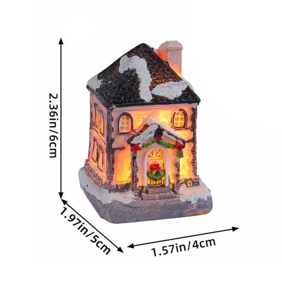 LED Village House Light Up Christmas Village House Resin Light Beacon Table Decoration Suitable For Children And Adults Indoor