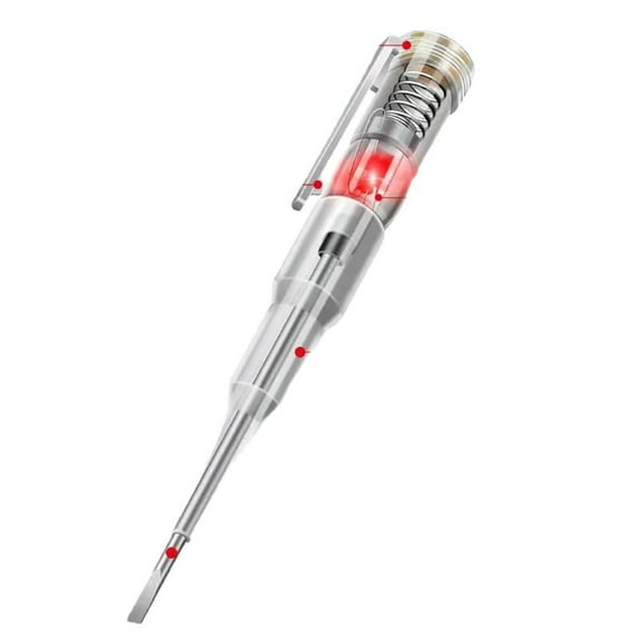 LED Voltage Tester Screwdriver Pen for 70-250V Circuits, Insulated Handle