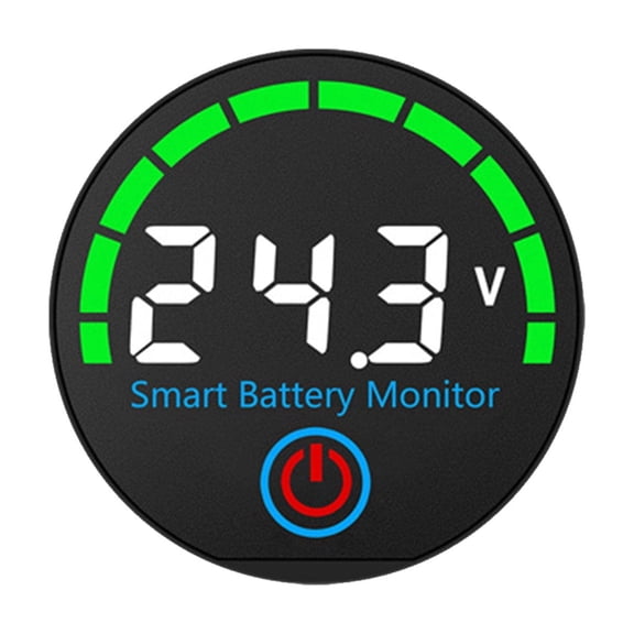 LED Voltages Gauges Monitor Meter 12V & 24V Systems for Batteries Realtime Monitoring Tool Solar Energy Storage