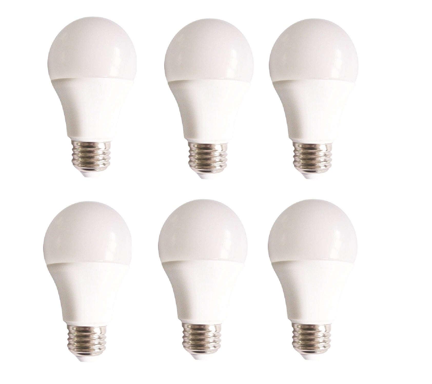 White Frosted Dimmable LED A19 Light Bulbs, 6-Pack