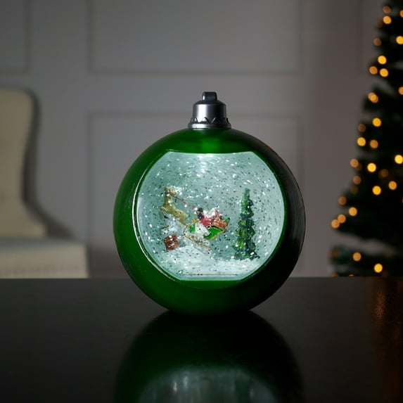 LED WATER GREEN BALL SANTA