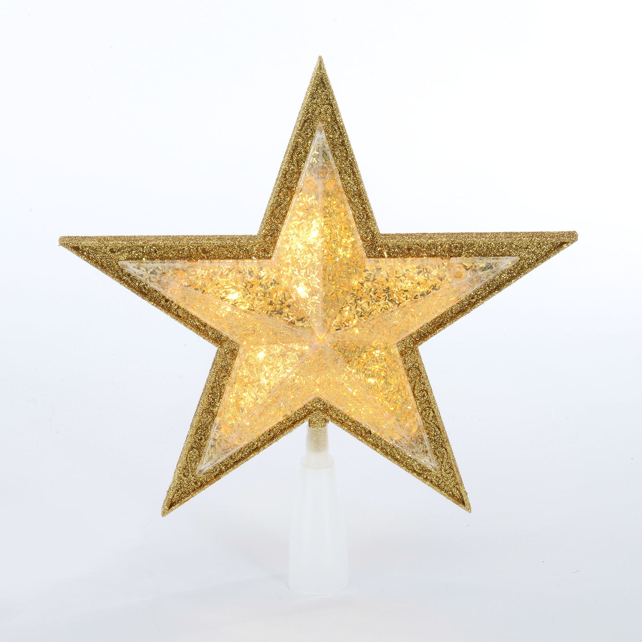 Gold Star LED Christmas Tree Topper, 10.75", by Holiday Time