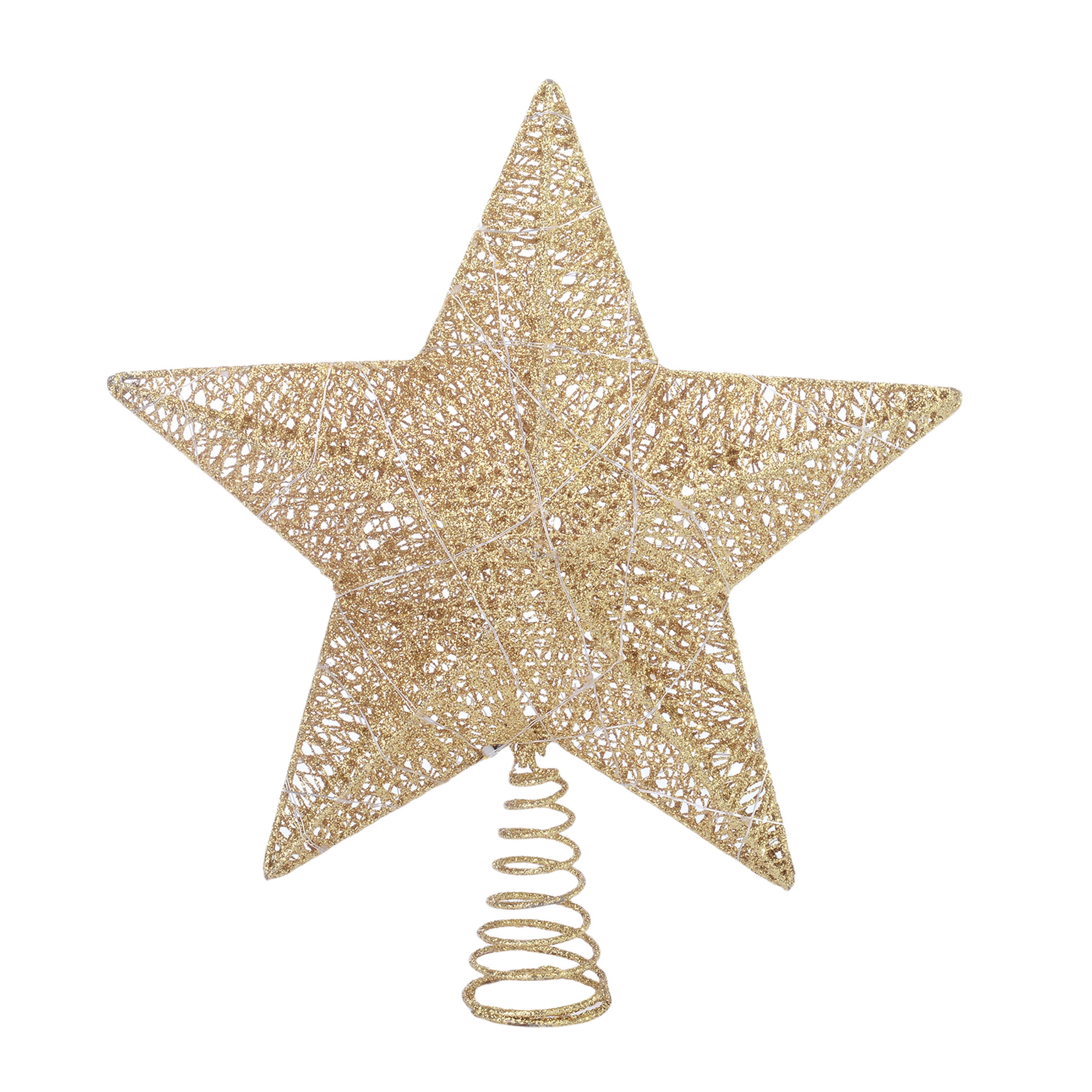 LED Star Christmas Tree Topper, Gold, 15", by Holiday Time