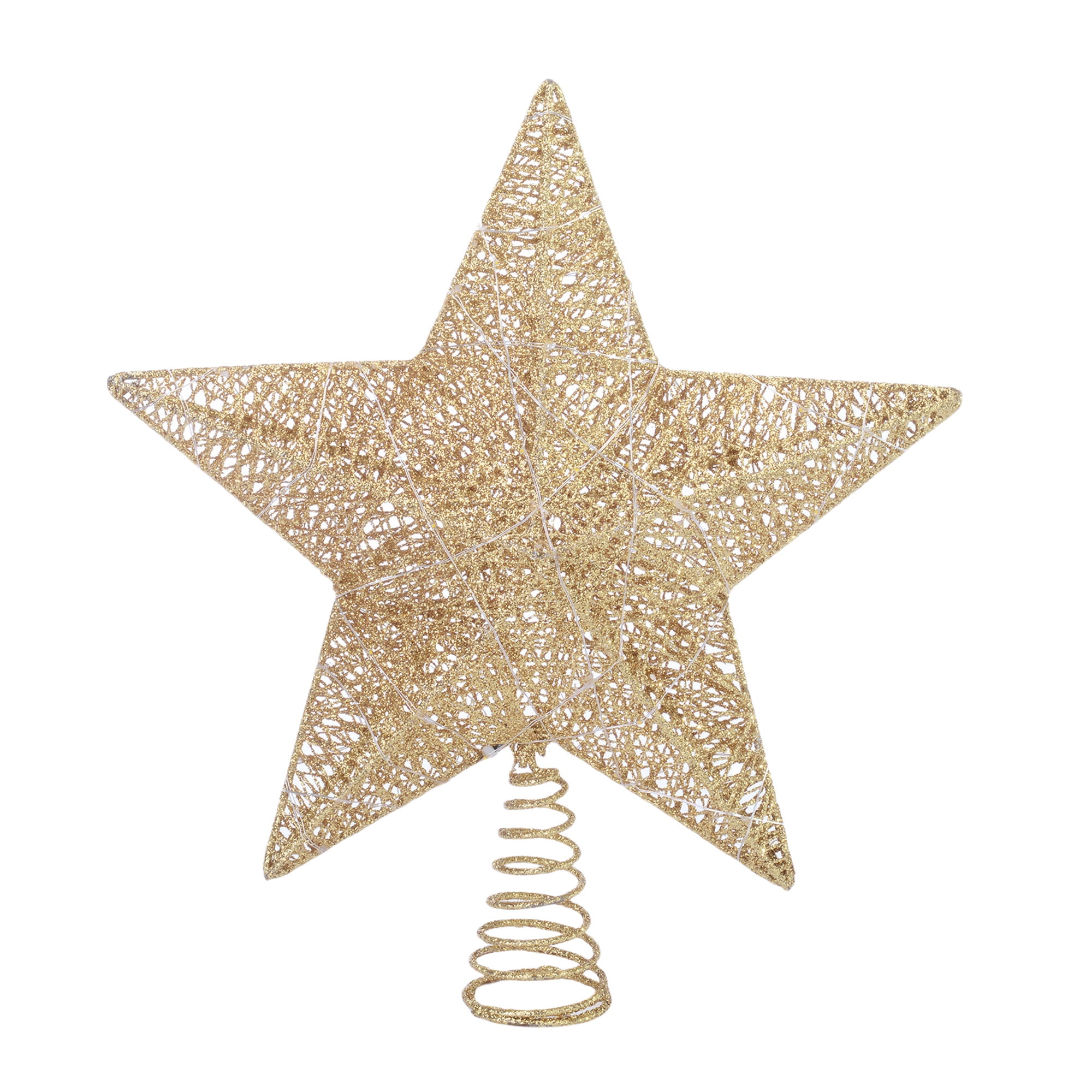 LED Star Christmas Tree Topper, Gold, 15", by Holiday Time