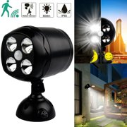 LED Walkway Security Light بطارية مقاومة للماء تعمل بالطاقة استشعار الحركة مصباح المناظر الطبيعية ، 1 حزمة ، حامل الحائط ، أسود