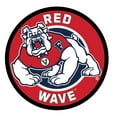 thumbnail image 1 of LED Wall Decor, College Football Round, Fresno State, Bulldog Born Bulldog Bred, 1 of 5