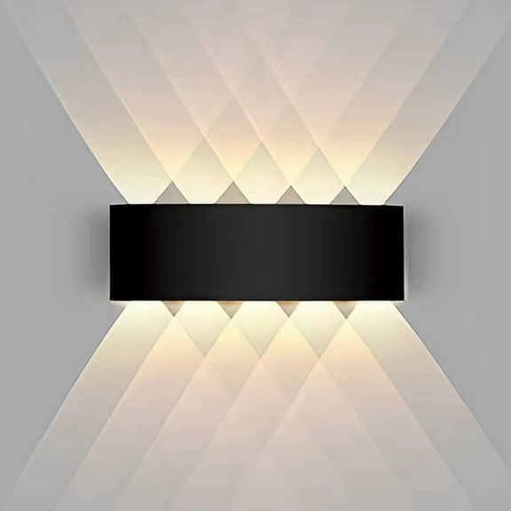 LED Wall Lamp Outdoor IP65 Waterproof Up Down Luminous Lighting Indoor Stair Garden Sconce Light Plastic AC110-220V