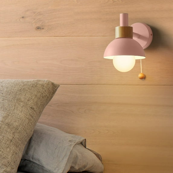 LED Wall Lamp for Bedroom & Living Room - Iron Bedlight with Decorative Design, 16x15x15 cm, Energy-Saving Lighting in Yellow, Pink, Green, White