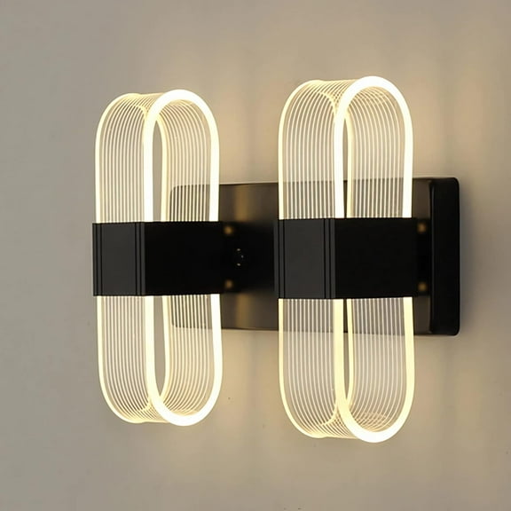 LED Wall Lamps & Sconces Indoor, Modern Acrylic Wall Lights for Bedroom Living Room Hallway Bedside Bathroom,I