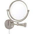 thumbnail image 1 of LED Wall Mounted Bath Vanity Mirrors,8" Double Sided Brass Lighted Magnification Makeup Shaving Extendable with Switch Electrical Plug New Version, 1 of 13