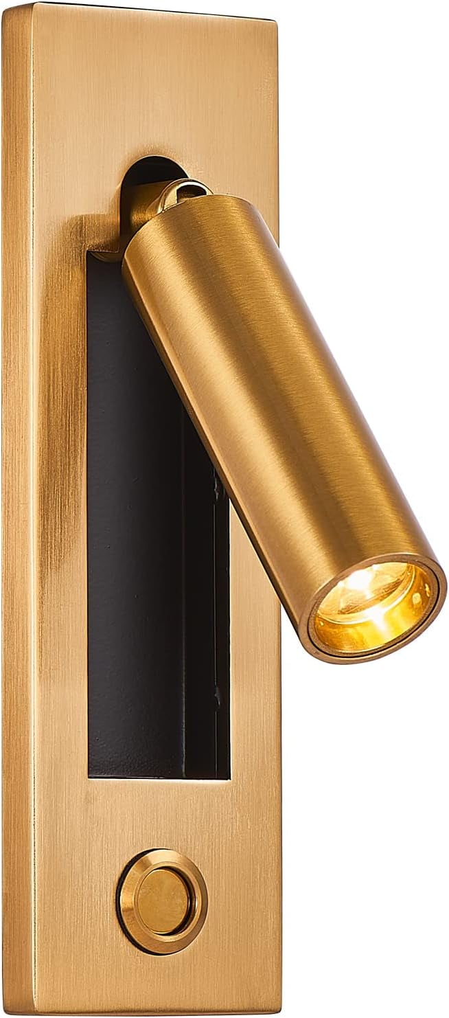 LED Wall Mounted Bedside Reading Light, Adjustable Recessed Headboard