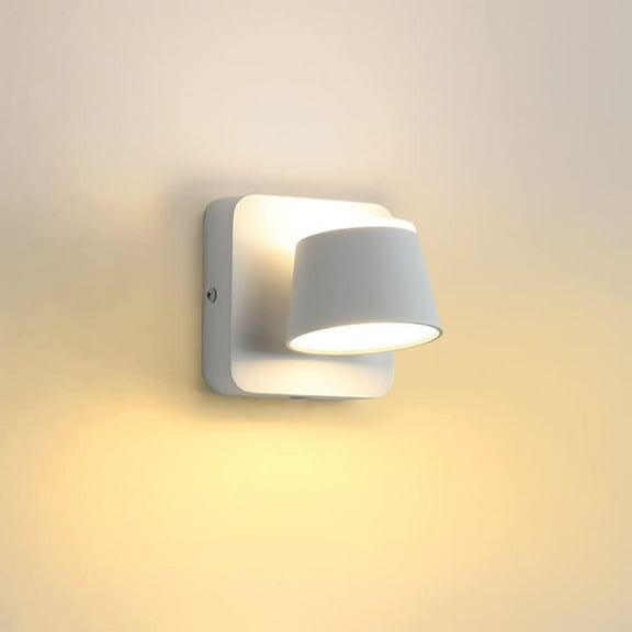 LED Wall Mounted Reading Light Bedside Wall Lamp, 360° Adjustable Hardwired Sconce with Switch, 6W Headboard Lamps Bedroom Night Sconces, Hotel Decor Wall Wash Lights